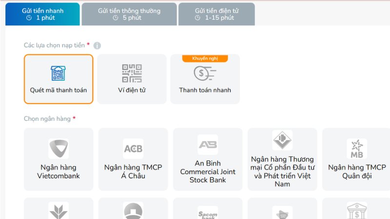 3 hình thức nạp tiền BK8 và hướng dẫn chi tiết mới nhất 8 3 hình thức nạp tiền được nhà cái hỗ trợ